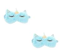 FRCOLOR 2piezas De Sueño Antifaz De Ojos Diseño Unicornio Ligera y Cómoda Para Dormir Viajar y Siestas