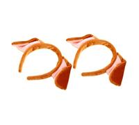 FRCOLOR 2piezas Diadema Orejas De Perro De Accesorio Para Cosplay Disfraz De Actuación Tocado Para Festivales Diadema Encantadora Cabello