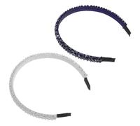 FRCOLOR 2piezas Diademas De Cristal Accesorio De Pelo Para Mujer Diadema Gemas De Imitación