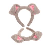 FRCOLOR 2piezas Diademas de Perro de Peluche Adornos Pelo para Niñas Accesorios para Disfraces de Perro para Halloween y Fiestas de Cosplay