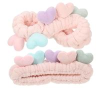 FRCOLOR 2piezas Diademas Divertidas Elásticas Para Lavarse Cara Maquillaje Yoga Mujeres