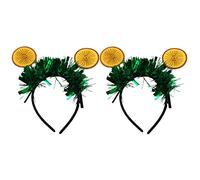 FRCOLOR 2piezas Diademas Naranjas Cabello Diademas Para Fiesta Luau Accesorios Cabello Estilo Hawaiano Para Fiestas Luau y Eventos De Verano Decorativas Naranjas