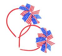 FRCOLOR 2piezas Diademas Patrióticas Para Niño Niña Accesorios Diseño De Bandera Americana Para Celebraciones Del Día Independencia y Actuaciones Escolares