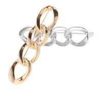 FRCOLOR 2piezas Hebilla Antiexposición De Cintura Anillo Metálico Para Bufandas Clips De Seguridad Para Camisas y Ropa Para Mujeres y Niñas Joyería De Moda Dorada y Plateada Para Evitar Ve