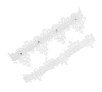 FRCOLOR 2piezas Liga de Novia para Boda Ligas de Encaje para Mujer Accesorio de Novia Día Boda Pierna de Mujer