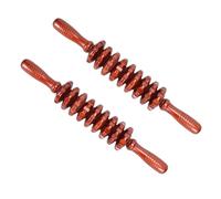 FRCOLOR 2piezas Masajeador Abdominal De Madera Rodillos De Masaje Para Cuerpo Completo Varilla De Relajación Para Yoga y Fisioterapia Manual