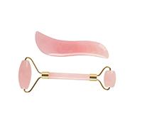 FRCOLOR 2piezas Masajeador Facial De Rodillos De Cuarzo y Raspado Natural Set De Rodillos Masaje Facial Para y Relajación