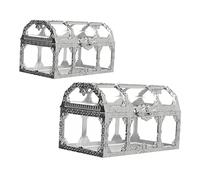 FRCOLOR 2piezas Mini Caja Del Tesoro Elegante De Caja De Obsequio Forma De Cofre Del Tesoro Para Dulces Estuche De Obsequio Para Regalos