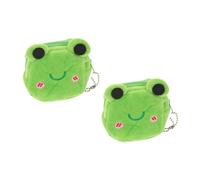 FRCOLOR 2piezas Monedero de Mujer Forma de Animal Diseño de Rana de Peluche Monedero Kawaii Pequeño Cremallera para IR de Compras al Aire y Viajar Incluye