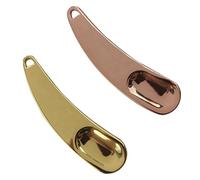 FRCOLOR 2piezas Palillo De Cuchara Para Maquillaje De Aleación De Zinc Cuchara De Para Cosméticos Faciales Espátula De Maquillaje Para Cuidado Casa