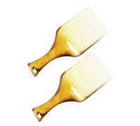 FRCOLOR 2piezas Peine Afro De Dientes Anchos Para Cabello y Rizado Unidades Diseño Elegante