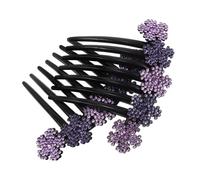 FRCOLOR 2piezas Peinetas de Flores de Diamante para Novia Pasadores Brillantes con Moño Francés Accesorios Cabello de Mujer Herramientas para Recogidos con Rhinestones