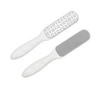 FRCOLOR 2piezas Piedra Pómez De Acero Inoxidable Blanca Removedora De Piel Muerta Para Pedicura De Doble Cara Raspador De Callos Para Pies