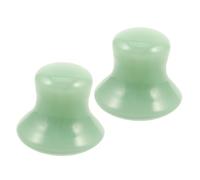 FRCOLOR 2piezas Tablero De Gua Sha De Jade Para Rostro y Cuello De Herramienta De Masaje De Piedra Forma De Hongo Para Cuidado y Masaje Facial
