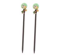 FRCOLOR 2piezas Tocado De Horquilla Para Moño Palillos De Madera Cabello Soportes Para Coletas Accesorio De Peinado Vintage