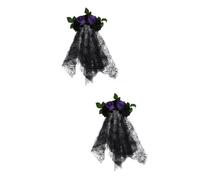 FRCOLOR 2St Halloween-Blumen Tag der Toten Kostüm Tag der toten Schleierfrauen halloween haarspange halloween Haarspange halloween Haargummi Stirnband Haarreifen Halloween-Haar lustig México