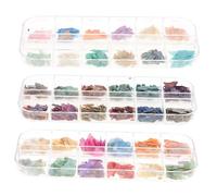 FRCOLOR 3 Cajas De Brillo De Uñas Juego De Uñas Clavo De Concha Calcomanías Encantos De Uñas a Granel Encantos Del Arte De Uñas Pedrería Accesorios Cáscara De La Uña Esmalte De Uñas