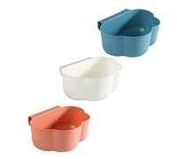 FRCOLOR 3 Contenedores de Basura Colgantes para Cocina, Mini Cubos de Plástico Domésticos, Diseño para Colgar en Puerta de Armario, Colores, Ahorro de Espacio y Fácil Limpieza