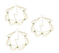 FRCOLOR 3 Diademas Anchas Con Borlas Adorables Para Mujer De Aleación Para Novias Bodas Y Fiestas.