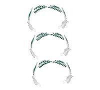FRCOLOR 3 Diademas De Moda Con Forma De Accesorios Para El Cabello De Boda Para Mujer Diadema De Hojas Tocados De Novia Joyería Con Diamantes De Imitación.
