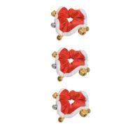 FRCOLOR 3 Elegantes Coleteros Navideños Con Cascabeles Coleteros Para Mujer Accesorios Para El Cabello.
