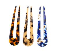 FRCOLOR 3 Horquillas para El Pelo en Forma de U para Dama Horquillas para Tocados Elegantes Y Retro Elegantes Y Sencillas para Fiestas Y Vida Diaria