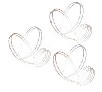 FRCOLOR 3 Juegos de Diademas Elegantes con de Imitación para Mujer Accesorios para La Cabeza a La Moda Diademas con Clip para Mujer 4 Piezas X 3
