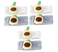 FRCOLOR 3 Juegos De Diademas Faciales Suaves Para Maquillaje De Secado Rápido Elásticas Para Entrenamiento No Aptas Para Spa Blancas Y Grises 2 Unidades X 3