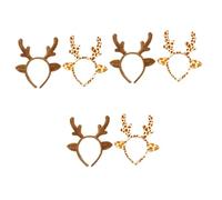 FRCOLOR 3 Juegos De Diademas Navideñas Con Cuernos De Ciervo Aro Festivo Para El Pelo Para Celebraciones Navideñas 2 Unidades X 3