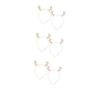 FRCOLOR 3 Juegos de Elegantes Diademas de Astas con de Imitación para Mujer Tocados de Moda para Navidad 2 Piezas X 3