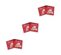 FRCOLOR 3 Juegos De Servilletas Navideñas Encantadoras Con Diseños De Papá Noel Y Alce Suministros Para Fiestas Navideñas 20 Unidades X 3