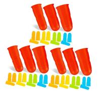 FRCOLOR 3 Juegos Estuche Protector Silicio Punta Del Dedo Yeso Para El Dedo Dedos Funda Para El Dedo Para Juegos Protector De Cuchillo Dedales Para Coser A Mano Gel De Sílice 15 Uds * 3