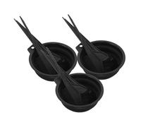 FRCOLOR 3 Juegos Kit Profesional para Teñir Cabello con Cuencos Plegables y Pinceles Juego Completo para Coloración Casa Herramientas para Estilistas Aplicador y Peine para Mezcla Precisa