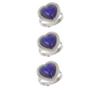 FRCOLOR 3 Piezas anillo termocrómico anillo de estado de ánimo que cambia de color anillo de emoción de estado de ánimo anillo en forma de corazon anillos de estado de ánimo del corazón