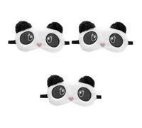FRCOLOR 3 Piezas Antifaz Para Dormir Mascota Ojo Oscuro Cuidado Ojo Para Ojos Hinchados Latigazo Paraca Facial Gel Equipo Agente De Mudanzas Máscaras Divertido Ojo Morado Piel Black Felpa