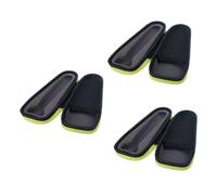 FRCOLOR 3 Piezas bolsa de afeitar de barba afeitadora electrica para hombre neceser de viaje afeitadora eléctrica bolsa para maquinilla de afeitar bolsa de almacenamiento de afeitar Black