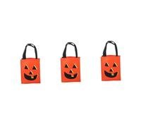 FRCOLOR 3 Piezas Bolsa de calabaza de Halloween decoración halloween decoración de halloween bolsas de galletas novedad llevando bolsas de bolsa de dulces tela no tejida Orange