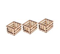 FRCOLOR 3 Piezas Canastas Miniatura de Madera Cestas Decorativas para Casa de Muñecas Contenedores Pequeños de Almacenaje para y