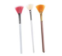 FRCOLOR 3 Piezas Cepillo De Abanico Equipo Resaltador Paleta Maquinillas De Afeitar Women Esponjas De Maquillaje Para Difuminar Hacer Estera Sombra Pinceles Maquillaje Lana De Nailon