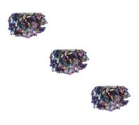 FRCOLOR 3 Piezas cristal natural amatista recubierta de titanio grupo de de imitación cristales de geoda decoración racimo de cristal adorno de escritorio de cristal