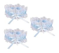 FRCOLOR 3 Piezas De Ligas Para Ligas Para Mujer Fiesta Novia Anillos Para Para Despedida De Soltera Boda Banda Blanca Para Muslo Liga Elástica Para Encaje