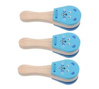 FRCOLOR 3 piezas de Madera para Instrumento de Percusión Ergonómico para Educación Musical Temprana Fácil de Agarrar para Desarrollo Motriz y Creatividad Infantil