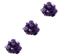 FRCOLOR 3 Piezas decoración de amatista de uruguay piedras de cristal uruguay natural amatista uruguaya decoración de cristal sueño piedra de cristal piedra en bruto Decorar Púrpura