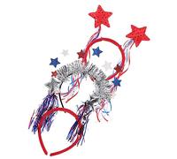 FRCOLOR 3 Piezas Diadema del día de la independencia accesorios de diadema diademas sombreros fiesta decoración fiesta rave Trajes del 4 de julio para mujeres. diadema estrella el plastico