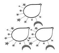 FRCOLOR 3 Piezas Diadema Estrella Tocado De Banda Para El Cabello Diadema De Estrella Accesorios Rave Diademas Con Brillo Accesorios Para El Cabello Aleación Silver