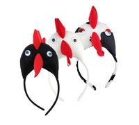 FRCOLOR 3 Piezas Diademas de Pollo para Disfraces Accesorios de y Fiesta Diademas Divertidas de Gallina para Eventos Temáticos y