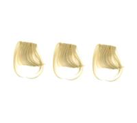 FRCOLOR 3 piezas falsas flechas falsas peinados accesorios cosplay aire flequillo frontal peluca cosplay aire falso flequillo pelo bang ordenado accesorio para el cabello mujer