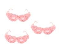 FRCOLOR 3 Piezas Gafas De Corazón Gafas De San Valentin Gafas De Sol De Corazón Para Mujer Tonos Novedosos Gafas De Fiesta Rave Novedad Anteojos De Corazon Día Felpa Rosa
