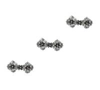 FRCOLOR 3 piezas Horquilla Diamante Tocado de Cabeza Sin Pelusa Almohadillas de Uñas Elegantes Pinzas para el Cabello Pestañas Para Muñecas Sombrero de Diamante de imitación Horquillas con Rhinestone