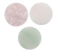 FRCOLOR 3 Piezas Jade Stone Eyelash Extension Pad Round Grafting Holder For False Lash Glue Stable Adhesive Pallet For Professional Makeup